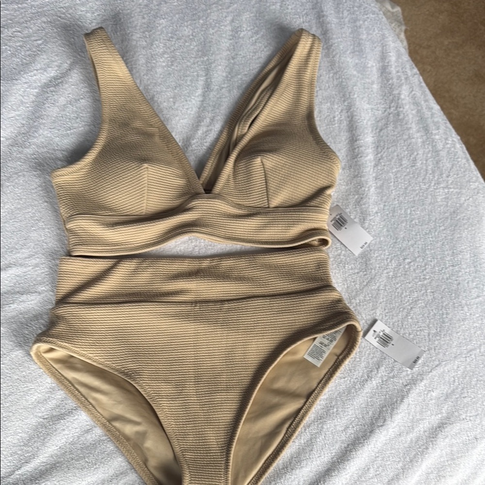 Old Navy Tan Bikini Set with Wrap Detail